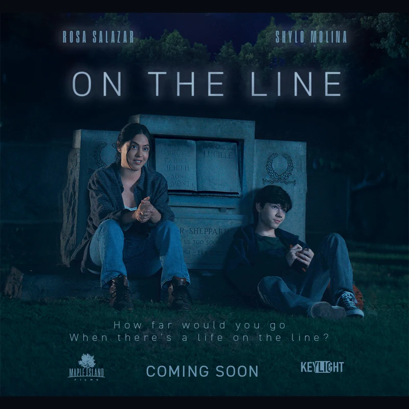 Square key art for ON THE LINE
